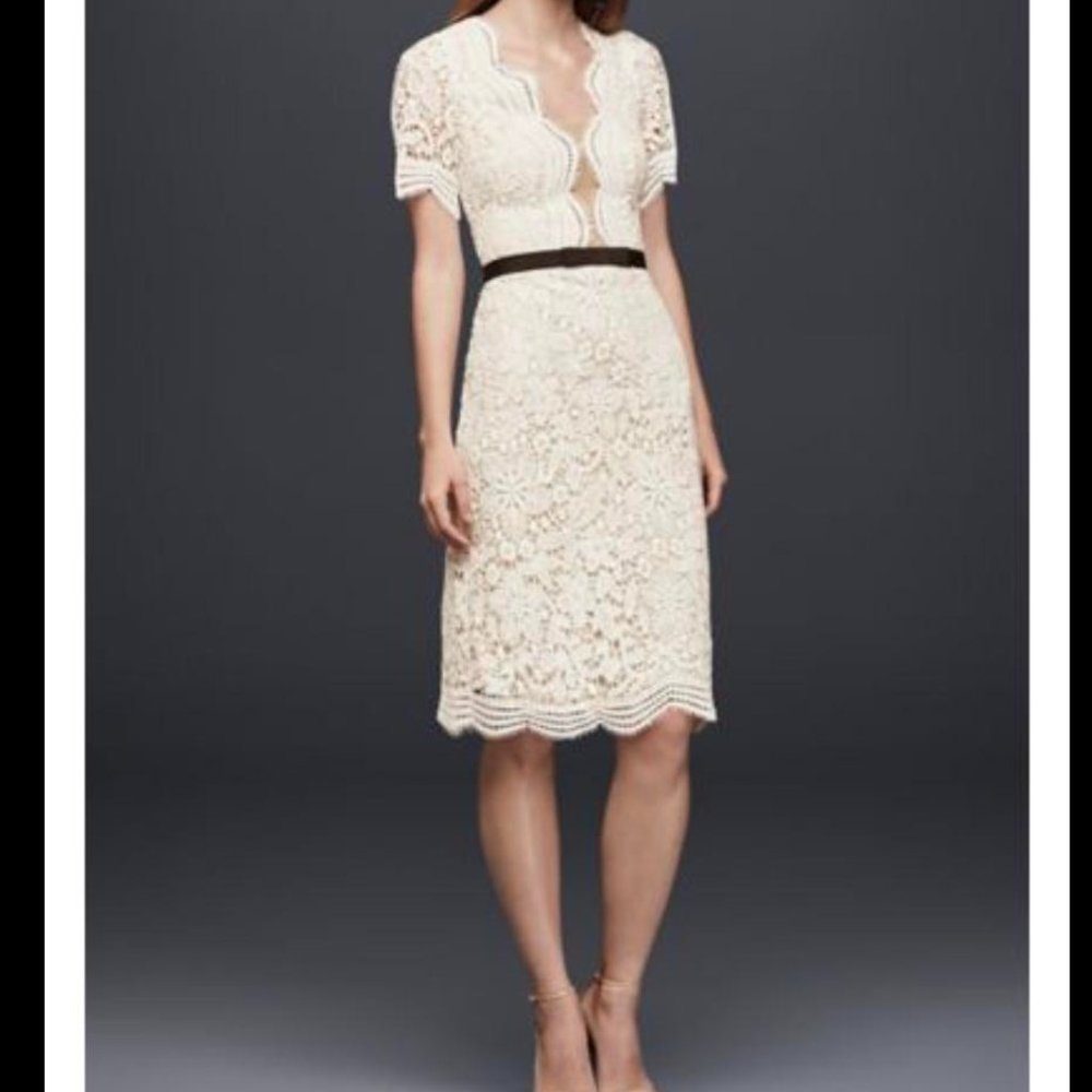 David's Bridal Short Lace Dress- NWT